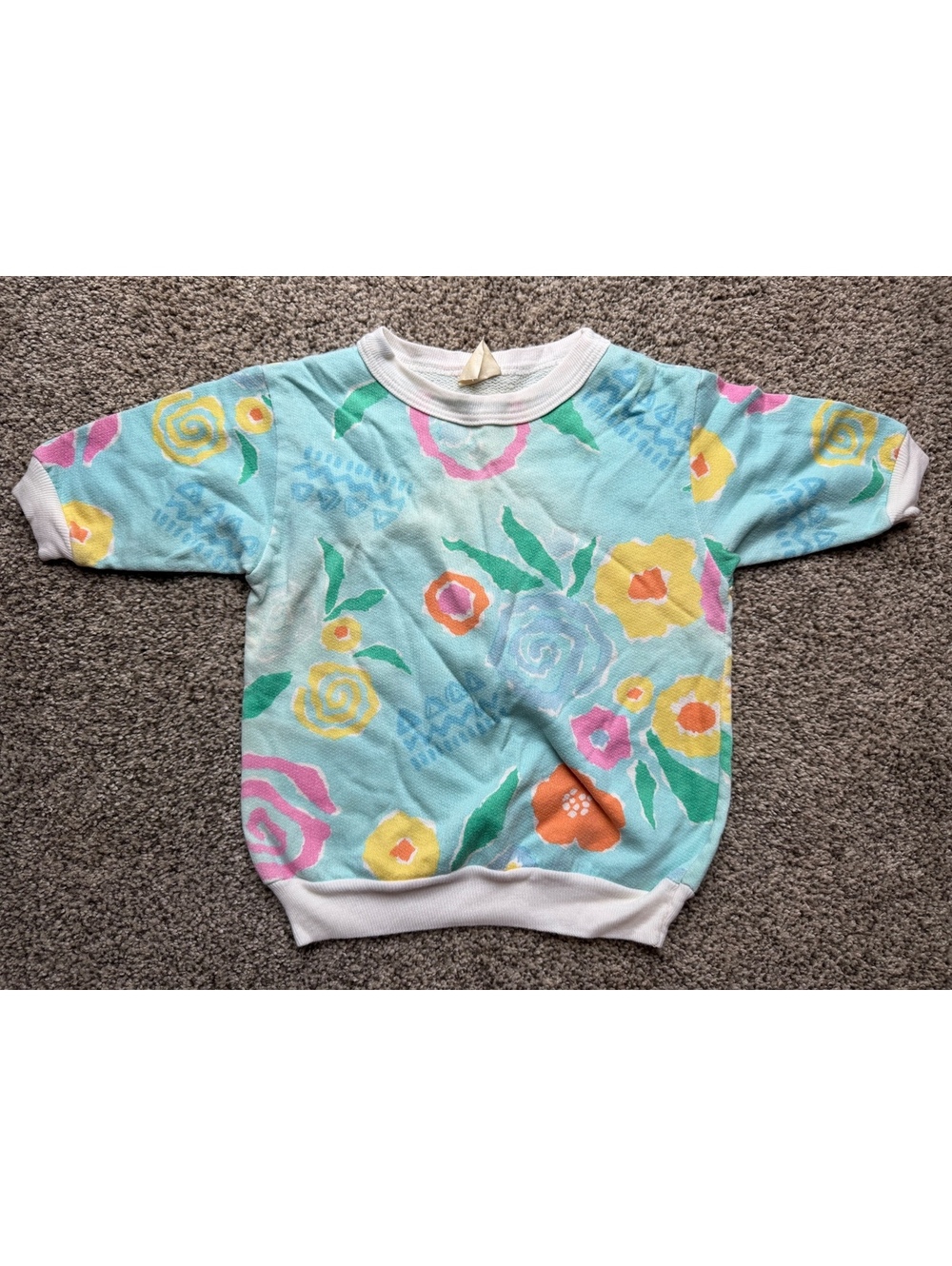 Vintage 90s pastel floral print sweatshirt top